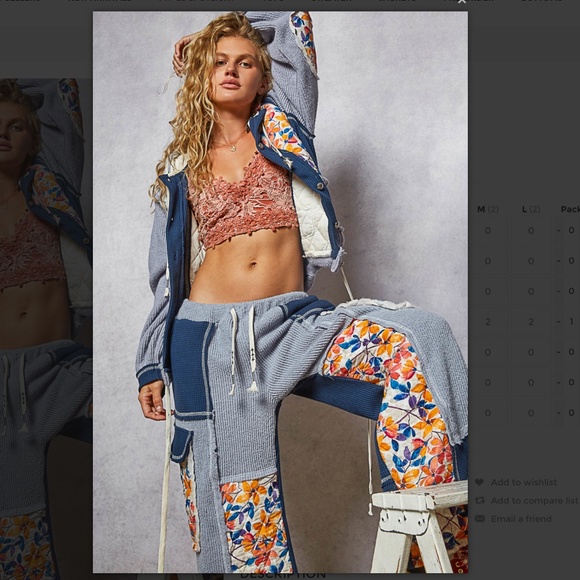 POL “ Chicago 11 “ POL Quilted Thermal Jacket with Waist String and Hood SR54 - Picture 12 of 13